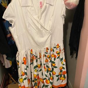 Edie dress in orange